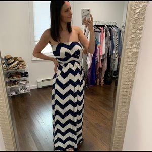 Chevron maxi dress
